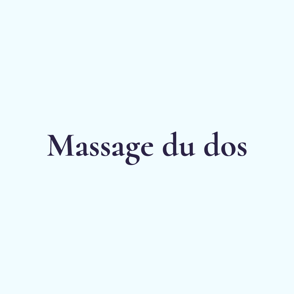 Massage du dos - Soulagement et relaxation pour le dos